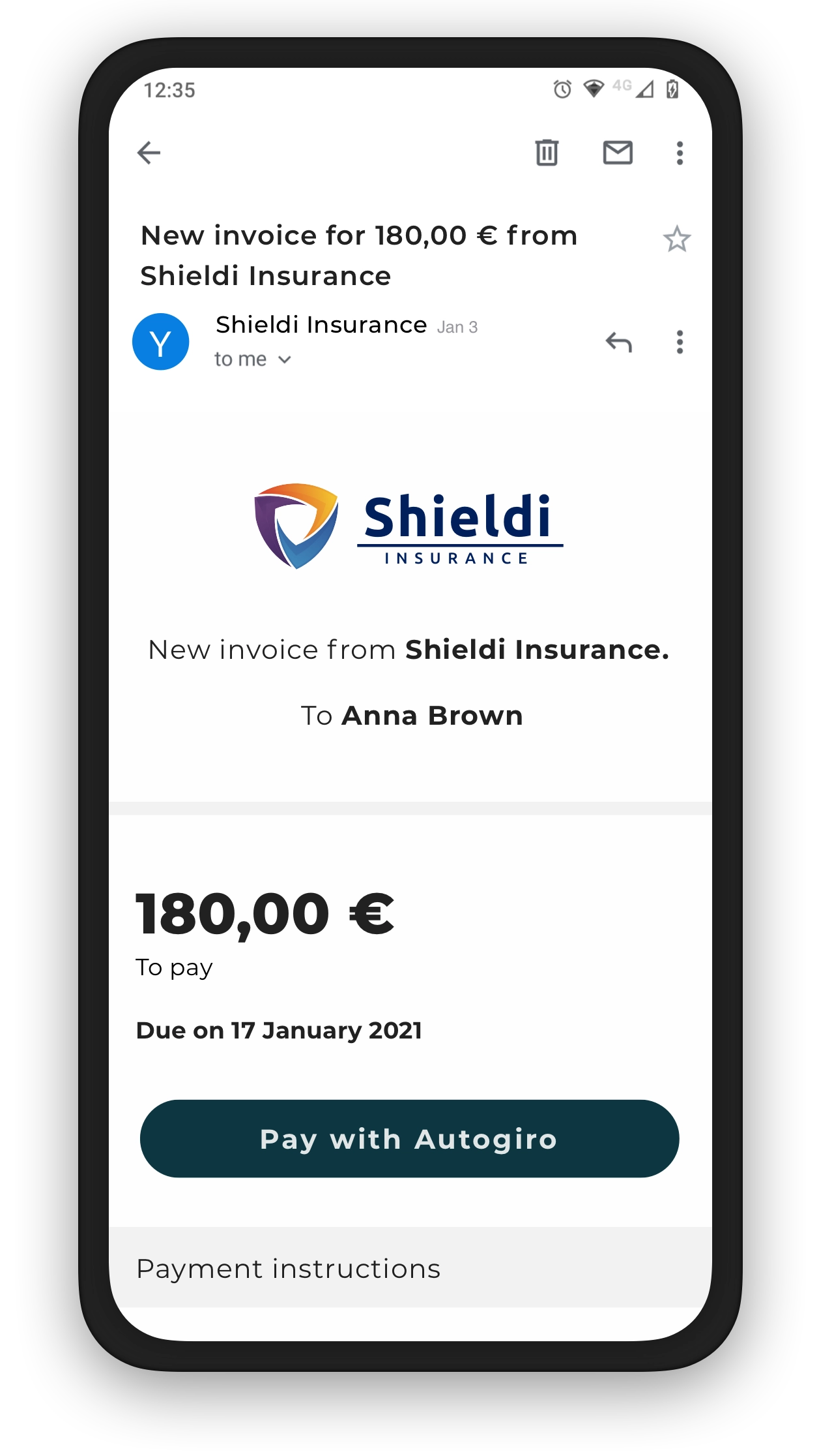 good Insurance visuals - Invoice email with pay with autogiro button 2@3x